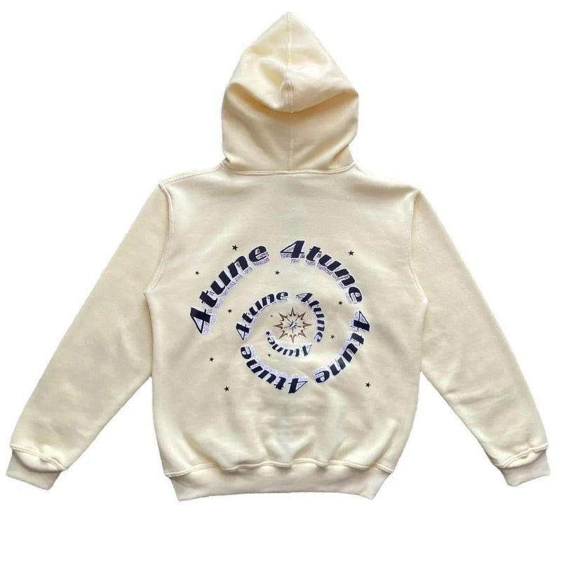 Star Printed Zip Up Hoodie
