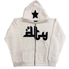 Star Printed Zip Up Hoodie