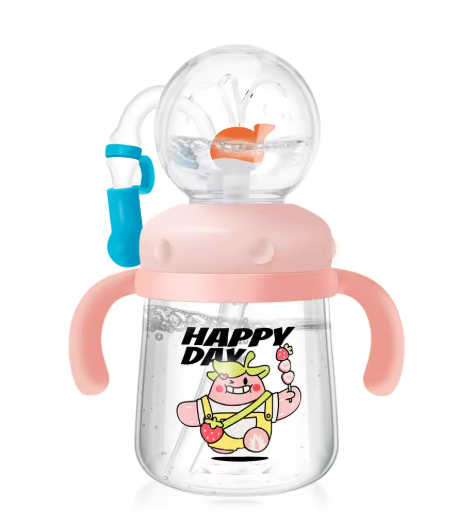 Kids Whale Cartoon Water Bottle – Leakproof Tritan Sippy Cup